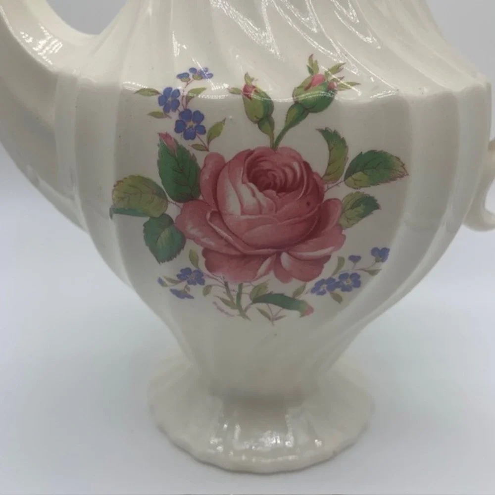 Vintage Myott Rose L429 Olde Chelsea Coffee Pot Rose Staffordshire Cottagecore